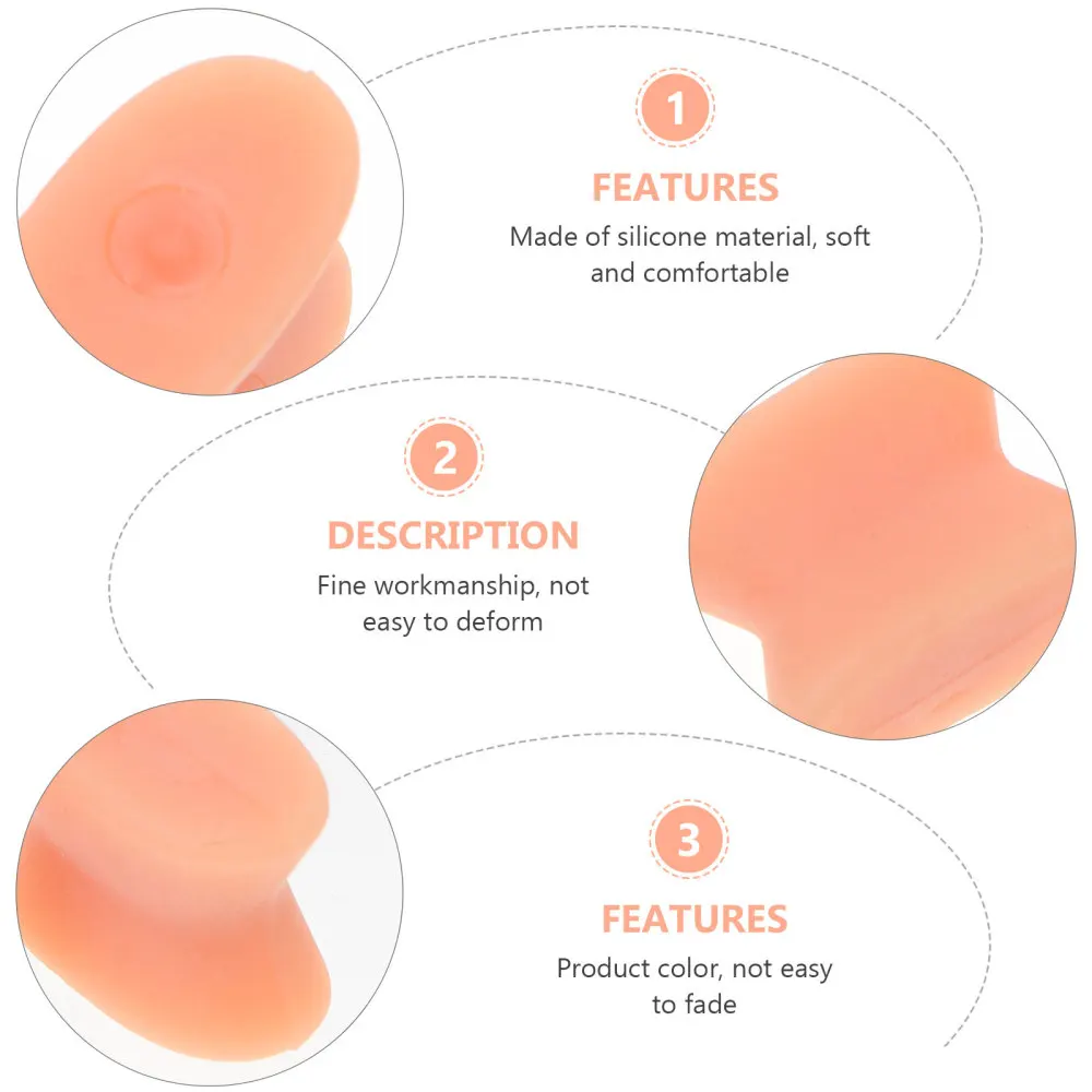 

8Pcs Silicone Toe Adjuster Toe Orthotic Divider Toe Outer Appliance Light Brown