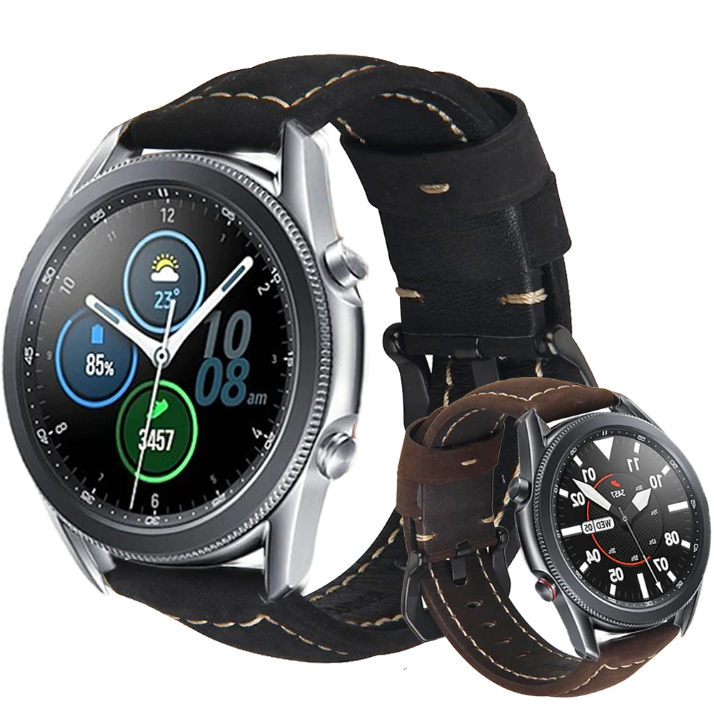 22 20 кожаный ремешок для часов Samsung galaxy watch 3 41 45 мм Huawei Watch GT GT2 46/Amazfit GTR 42 47