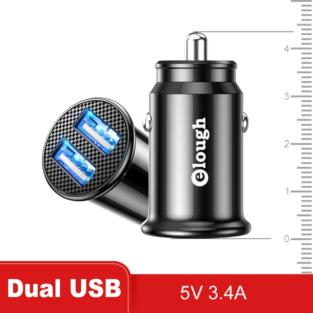  Автомобильное зарядное устройство Elough с USB C, QC 3,0, 40 Вт, 5 А, тип PD, быстрая зарядка, автомобильное зарядное устройство для телефона для iPho…