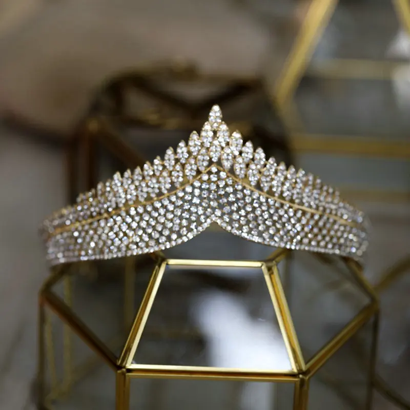 

Luxurious Bridal Crystal Tiaras Crowns Headband Women Party Hair Accessories