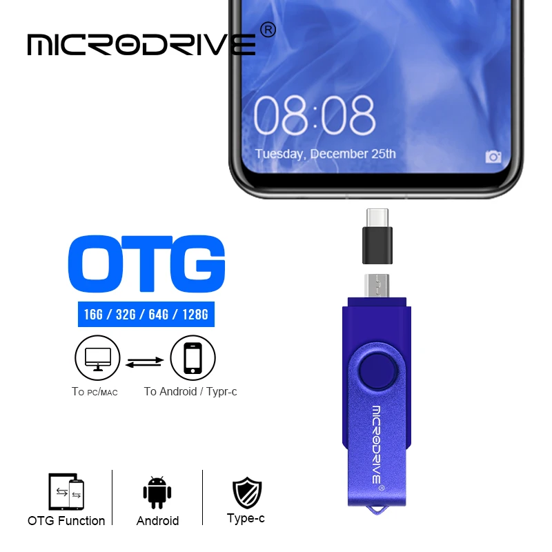 Высокоскоростной смарт флеш накопитель OTG Type c 128 ГБ 64 usb 32 16 2 0 usb|USB флэш-накопители|