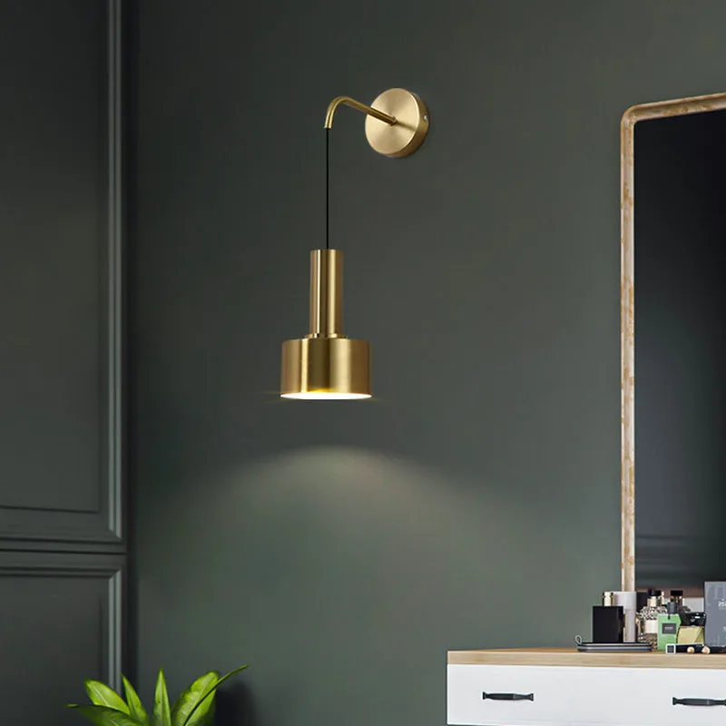 Железный светодиодный светильник с золотым и черным покрытием Современная