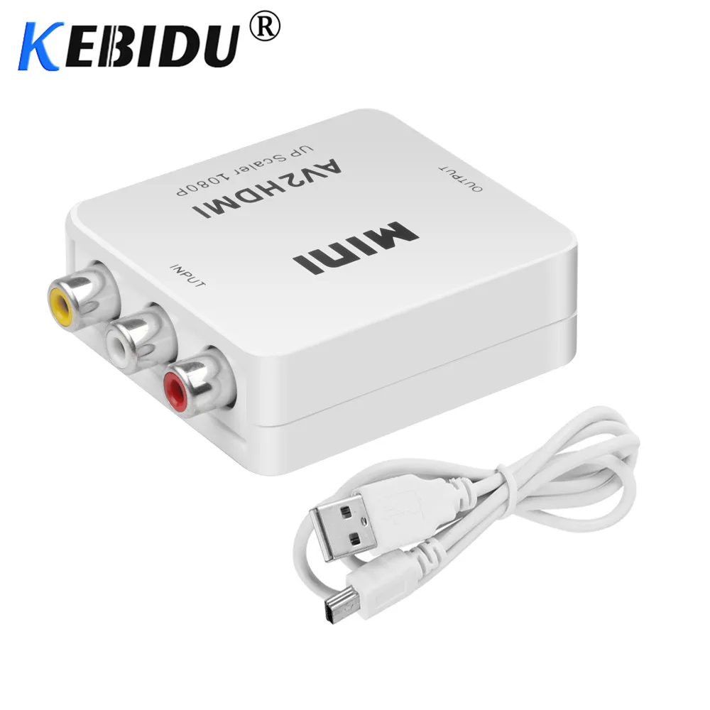 RCA AV HDMI совместимый CVBS к адаптер HD 720P 1080P мини AV2HDMI Видео Аудио конвертер|hdmi cvbs|cvbs to