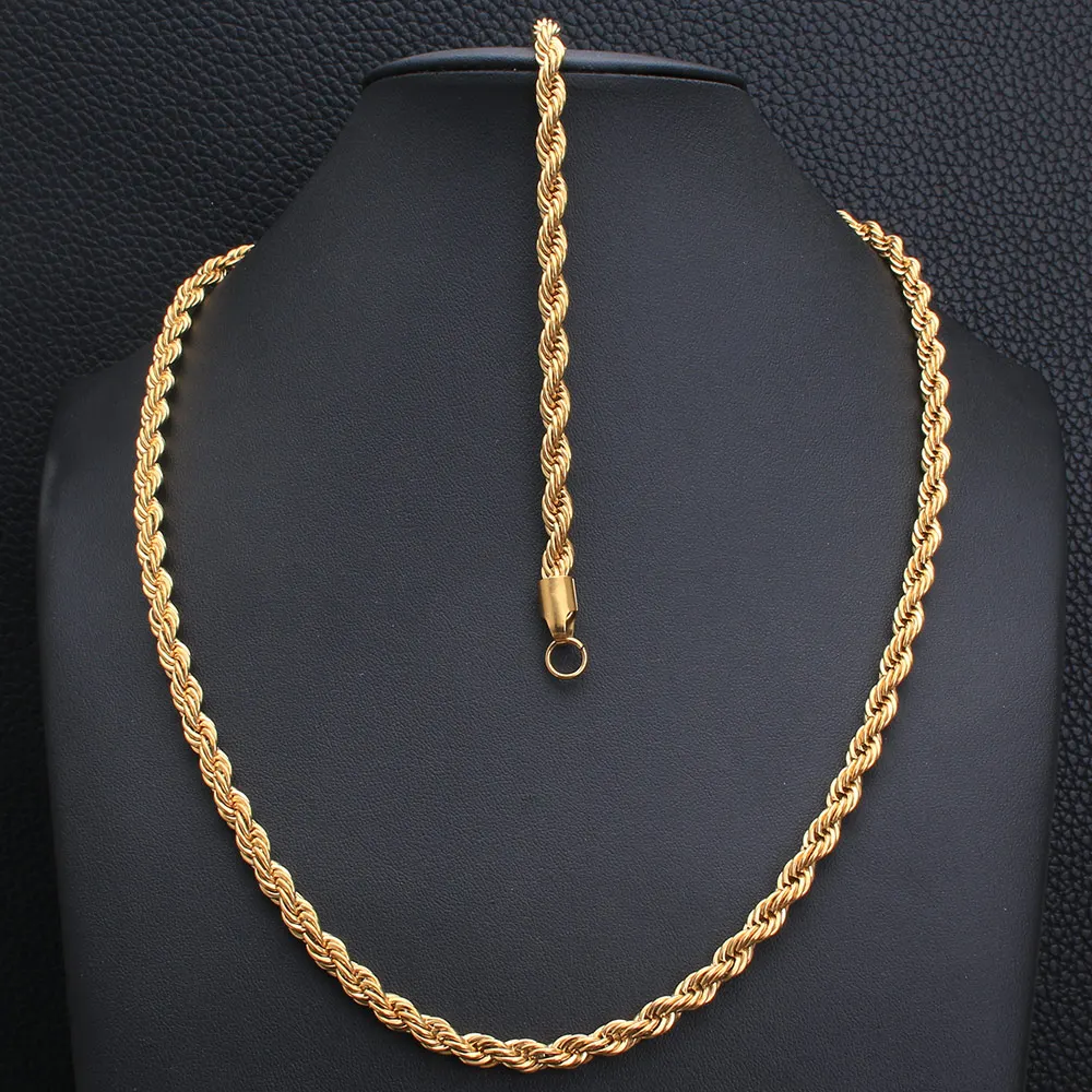 Высокое качество модный ювелирный набор из нержавеющей стали цепочка ожерелье