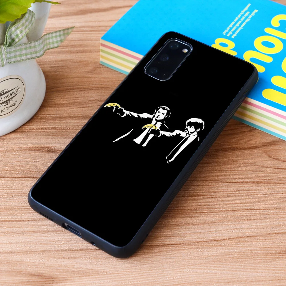 

For Samsung Galaxy PULP FICTION BANANA. Soft TPU border Samsung Galaxy Case