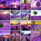 GATYZTORY 60x75 см DIY картина по номерам цветов лаванды для окраски нулевой основы ручная роспись маслом на холсте уникальный подарок домашний декор