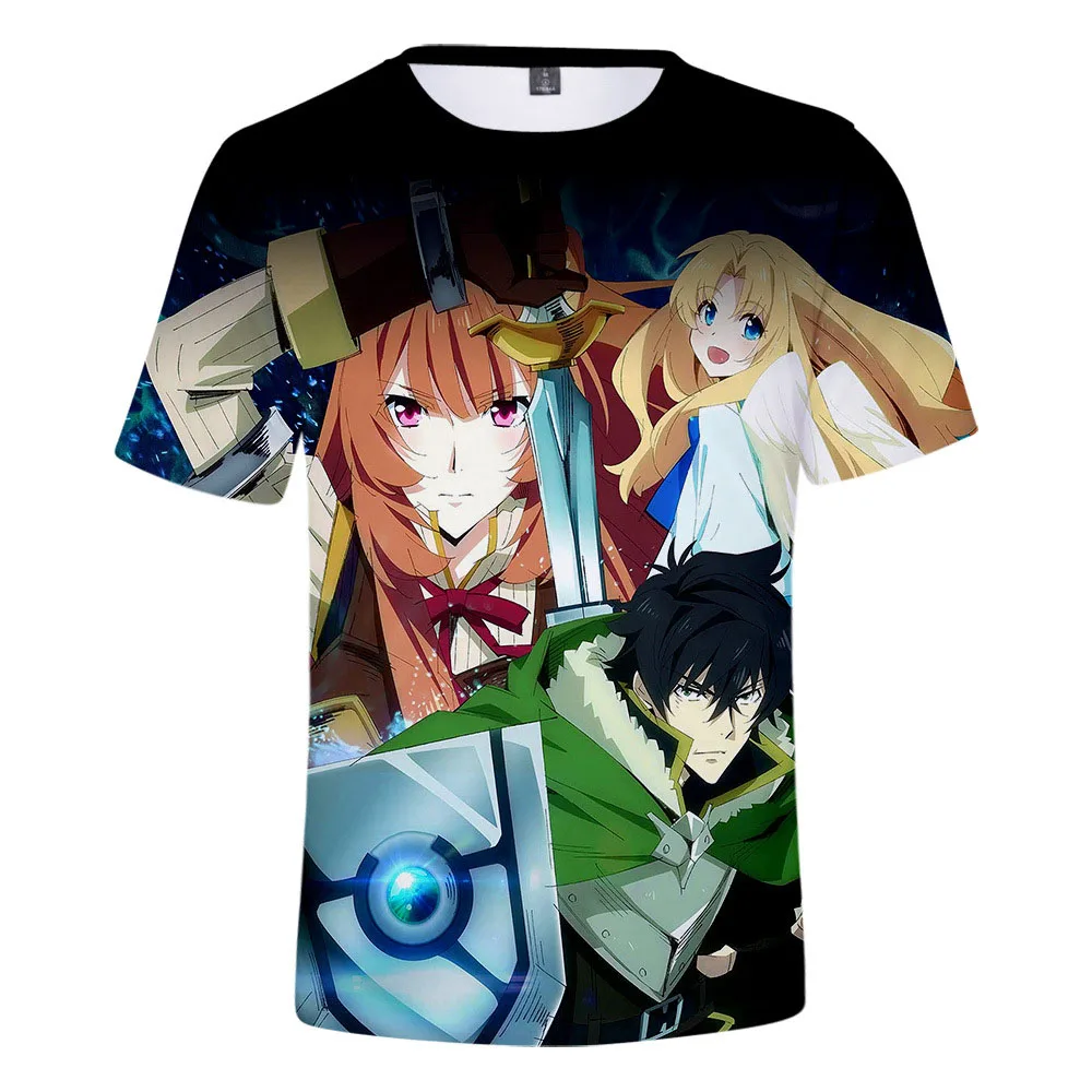 Футболки с 3d принтом The Rising of Shield Hero для мужчин и женщин Детская футболка аниме