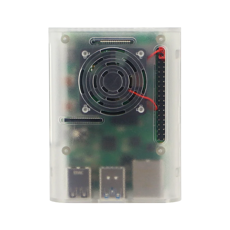 Чехол Raspberry Pi 4 ABS черная прозрачная коробка пластиковый защитный корпус