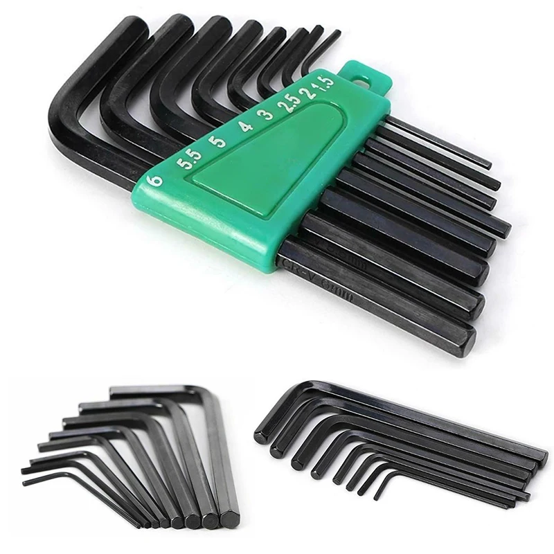 

8pcs Hex Wrench Set 1.5mm-6mm L-Shape Hex Key Wrench Repair Tool Set Inner Hexagonal Spanner for Maintenance Worker