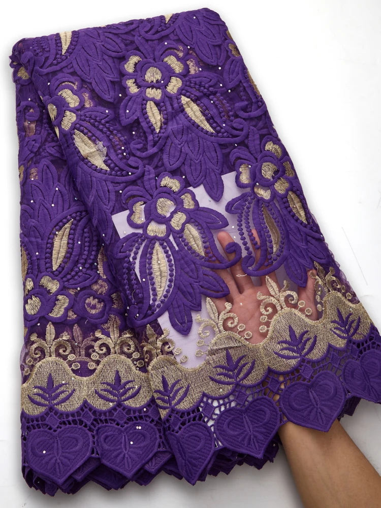 

2022 Высококачественная африканская кружевная ткань, вышивка с камнями, тюль из молочного шелка, Дубай, кружево 2,5 ярдов для свадебного платья...