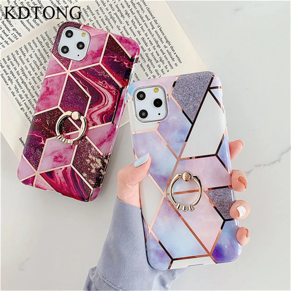 

Geometric Plating Splice Marble Case sFor Samsung Galaxy A51 A71 A10 A20 A30 A50 A70 M10 Case Marble Soft Silicone Cover Capa