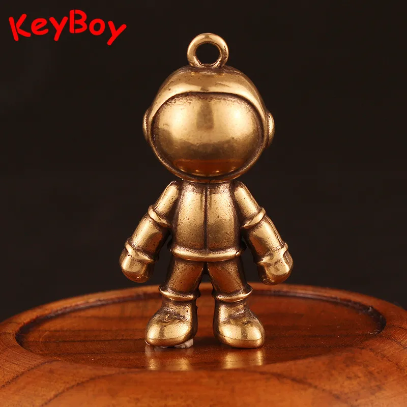 Латунный брелок для ключей с 3d астронавтом космическим роботом Мужская поясная
