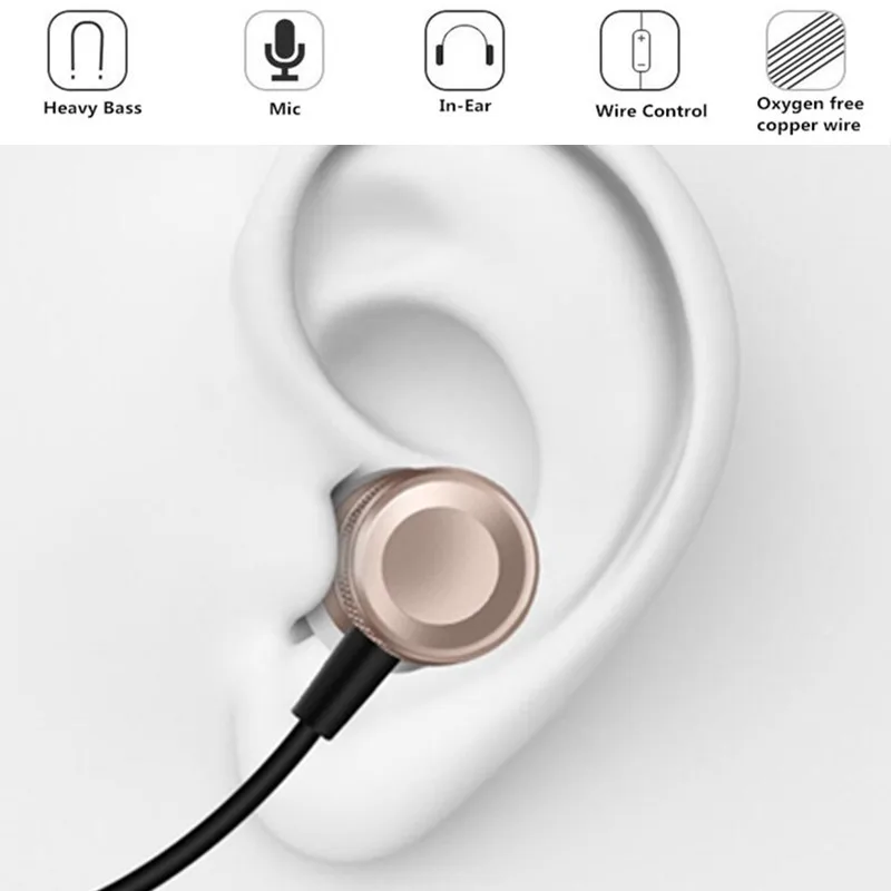 Проводные наушники с микрофоном стерео Hi-Fi наушники-вкладыши двойным драйвером