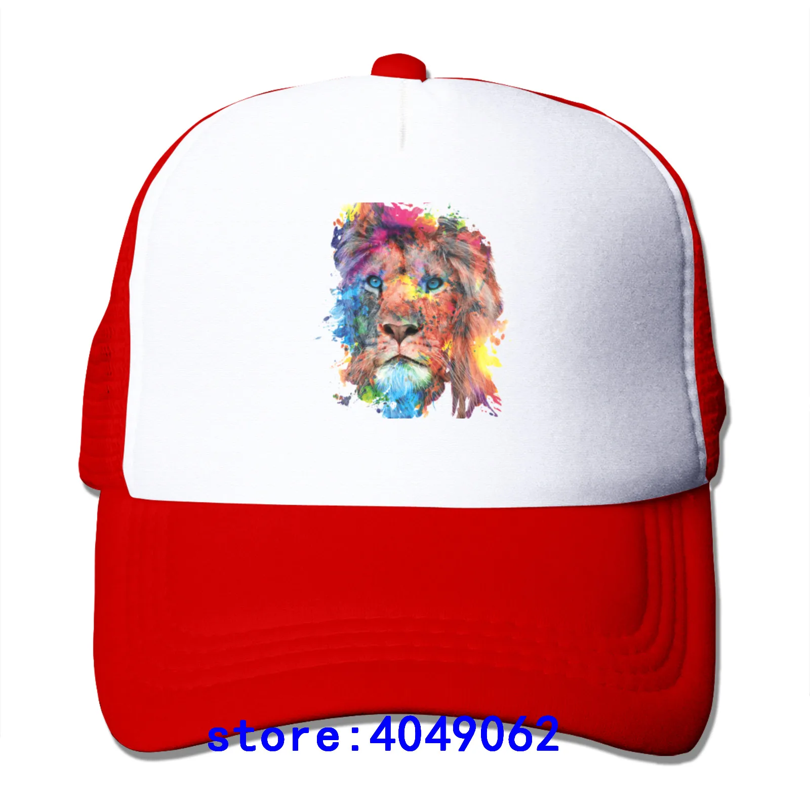 

New 2021 colourful lion Baseball Cap Men Outdoor Sports Hat Women Grid Sun Hat High Quality Snapback Boy Hats