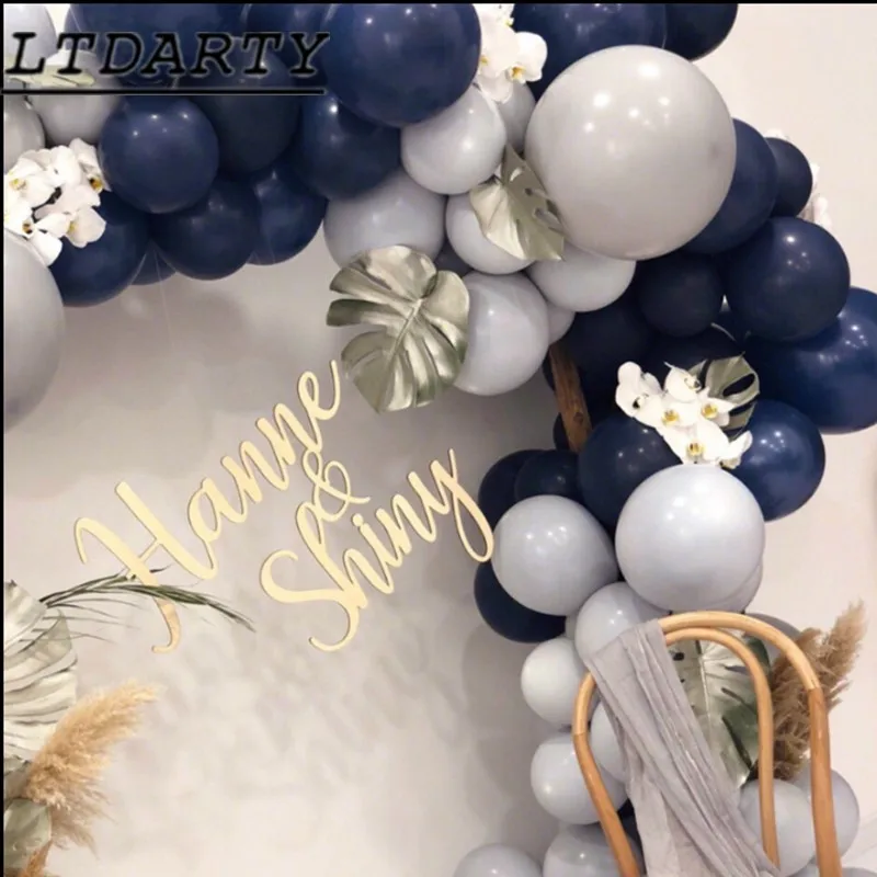 20pcs 5/10/12inch gray ink blue matte macaron 24 inch transparent BoBo balloon wedding decoration birthday party supplies