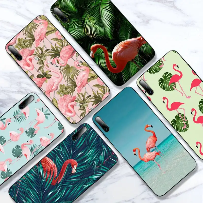 

Tropical Animal Flamingo Phone Case For Samsung S6 S7 S8 S9 S10E Edge S10 S20 S21 S30 Plus Ultra Cover