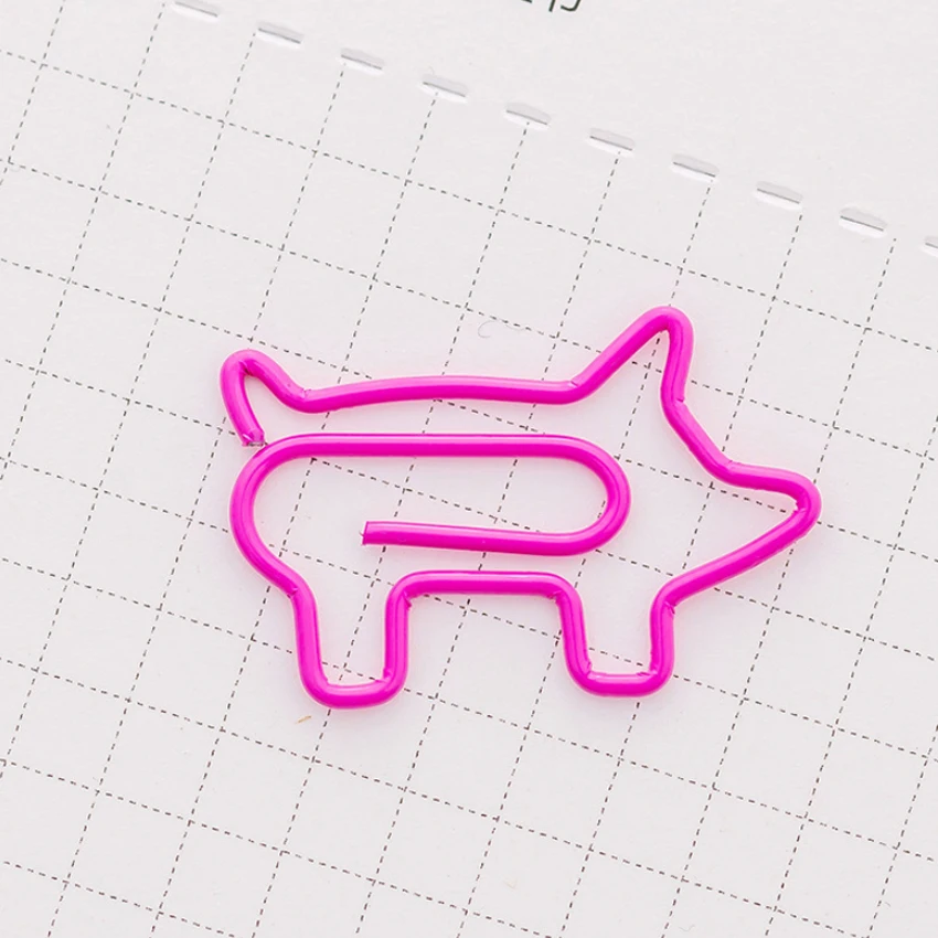 10 шт./лот Новинка Kawaii розовый поросенок бумажный зажим Закладка офисные