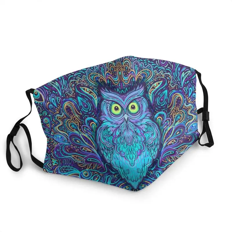 

Owl Mandala Flower Washable Adult Mouth Face Mask Animal Anti Dust Haze Protection Cover Respirator Mouth-Muffle