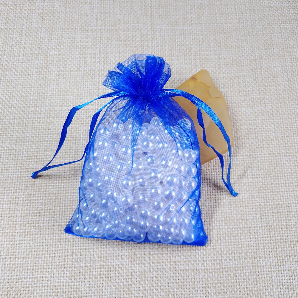 Royal blue 500 шт./лот,, сумки из органзы 7x9 9x12 10x15 13x18 см, Свадебная Упаковка, Подарочная сумка, вечерние украшения, Сумка из органзы для украшений - Цвет: Royal blue