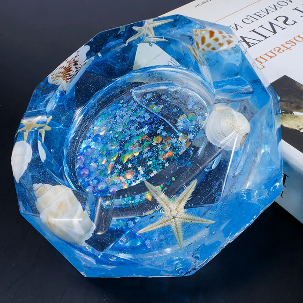 Форма силиконовая для пепельницы из эпоксидной смолы квадратный молд сделай сам