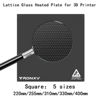 5 sizes lattice glass heating plate with 220mm 255mm 310mm 330mm 400mm suitable for heated bed of 3d printer parts accessories