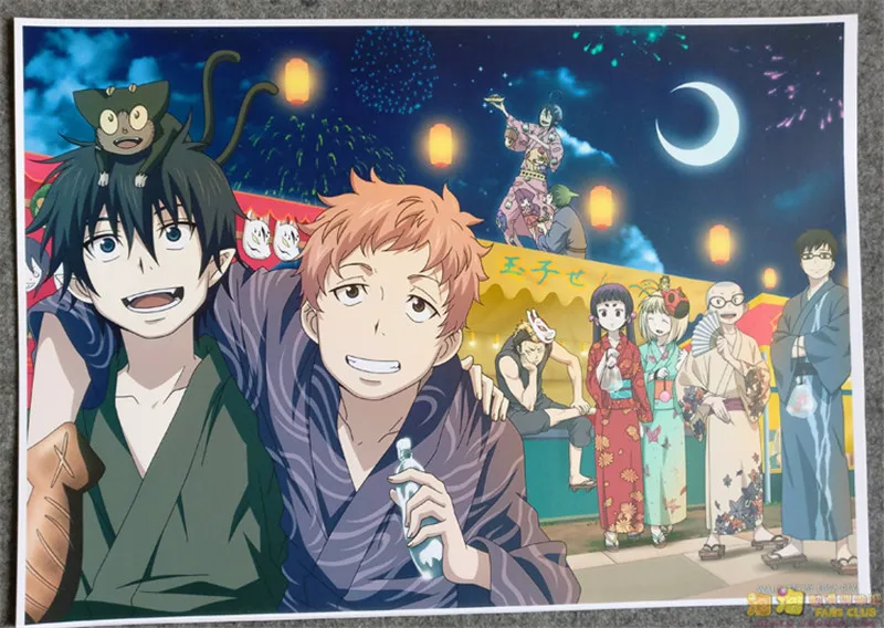 8 шт./компл. аниме Ао нет экзорциста постер Окумура Рин Камки изумо Юкио настенные