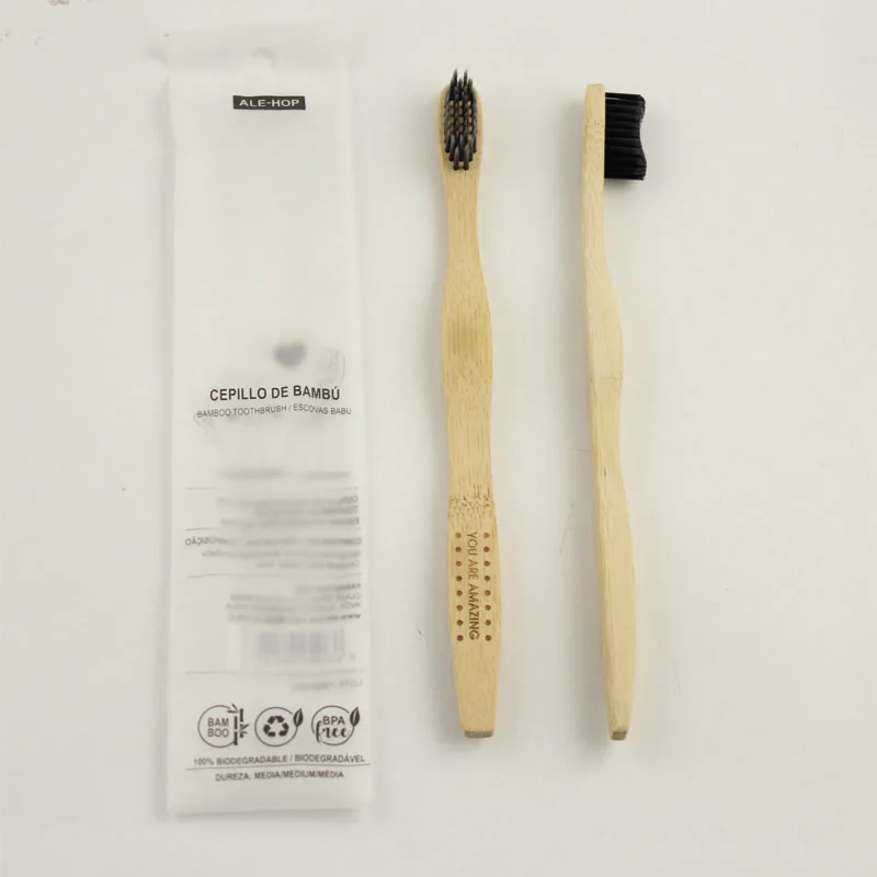 Набор бамбуковых зубных щеток для мужчин и женщин 2 шт./компл. | Красота здоровье