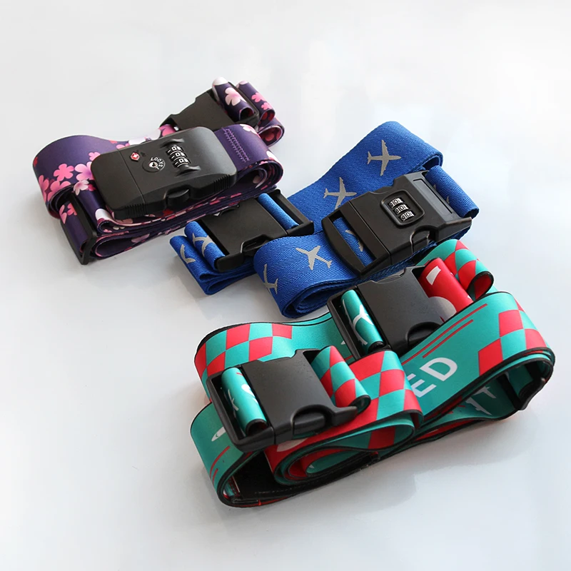 8 видов цветов ремень для багажа Нейлоновый Регулируемый с пряжкой защитный