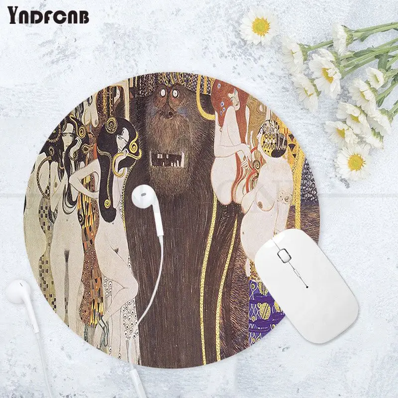 

YNDFCNB the kiss Gustav Klimt art painting Rubber Mouse Durable Desktop Mousepad computer desk mat for gaming