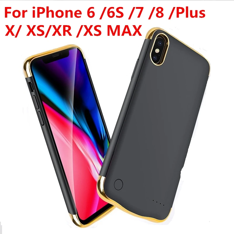 Горячие батарея зарядное устройство чехол для iphone 6 6s 7 8 X XS MAX XR Дополнительный