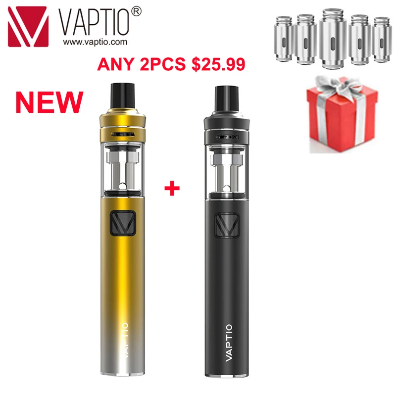 Электронная сигарета испаритель ручка 2100 мАч Vaptio P1/PALO комплект с 50 Вт встроенный аккумулятор 2,0 мл распылитель подходит 510 резервуар с резьбой