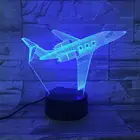 Лидер продаж от производителя, 3d ночсветильник, креативный лайнер, СВЕТОДИОДНЫЙ цветной сенсорный подарок, настольная лампа, ночник для самолета