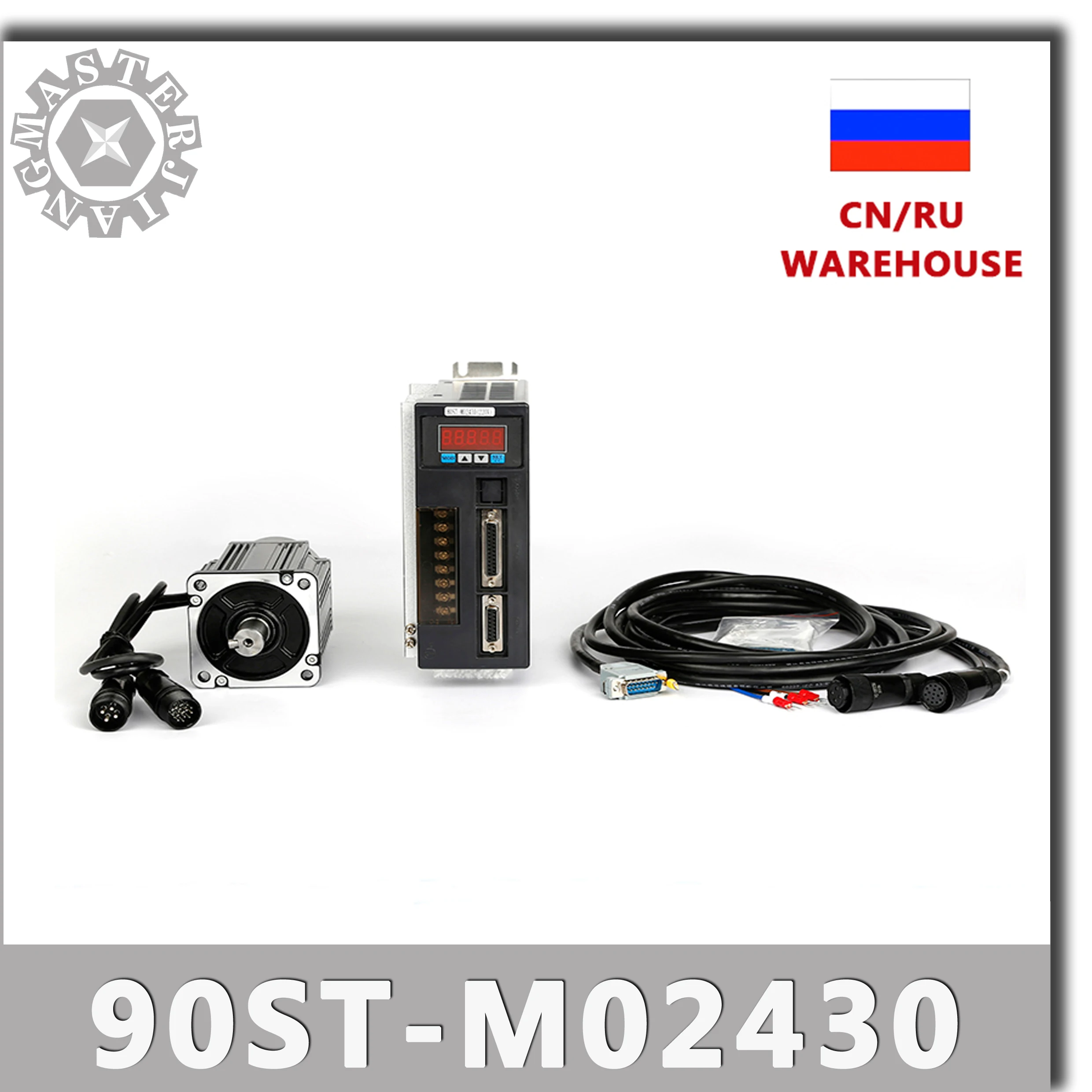 90ST-M02430 220V 750W серводвигатель переменного тока 3000 об/мин 2,4 Н. М. 0,75 КВТ Серводвигатель однофазный привод переменного тока постоянный магнит совпадающий драйвер