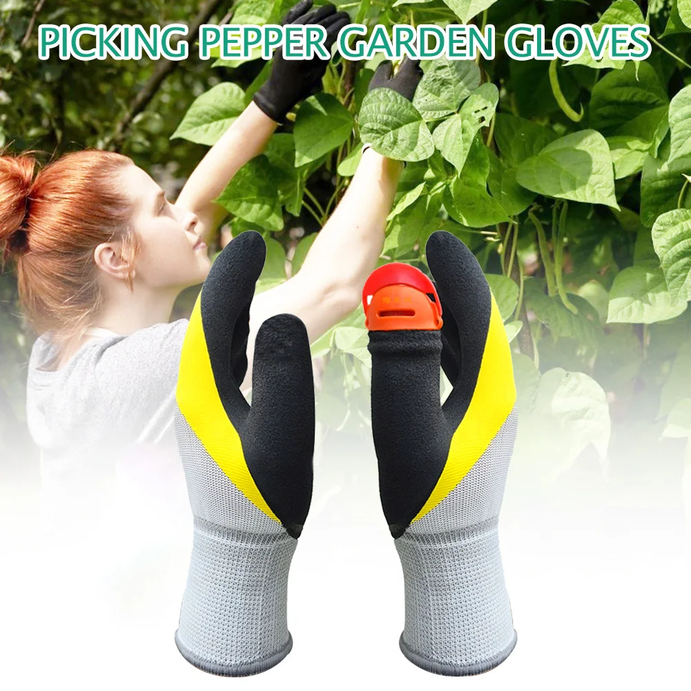 

Gardening Working Gloves Wear-resistant Work Gloves for Digging Planting Farm Vegetables Fruits Harvesting Nails Thumb Picker