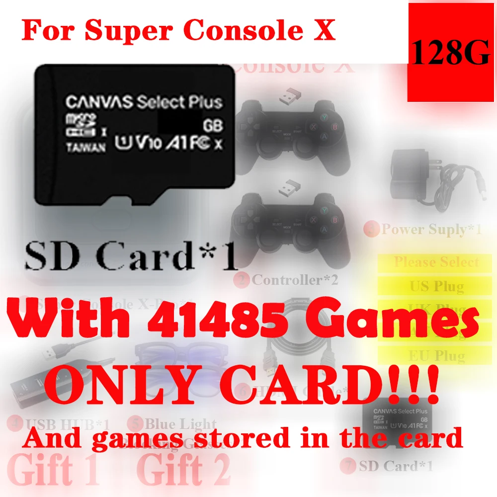 Карта памяти SD для консоли X Pro 4K HD PSP/PS1/DC/N64 64/128/256/50000 ГБ | Электроника