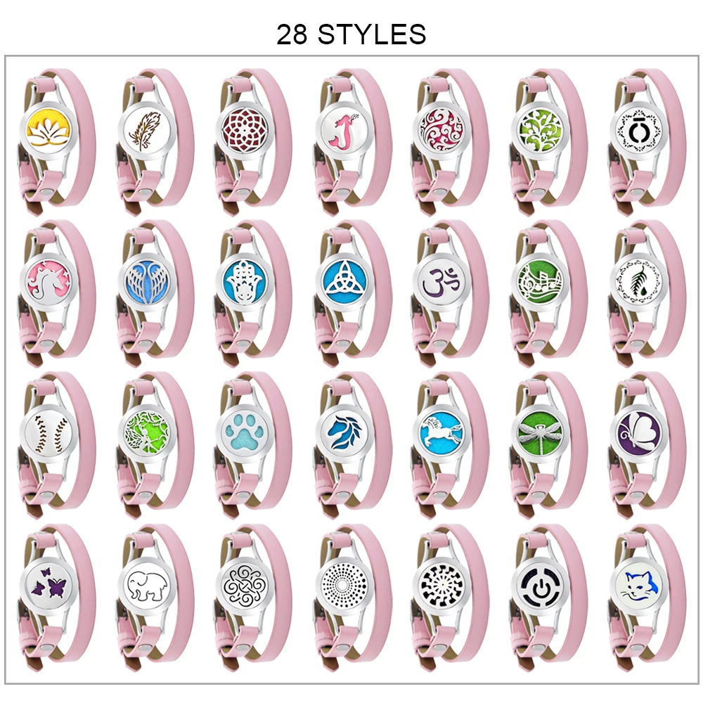 Браслет с диффузором для ароматерапии в виде единорога медальон из нержавеющей