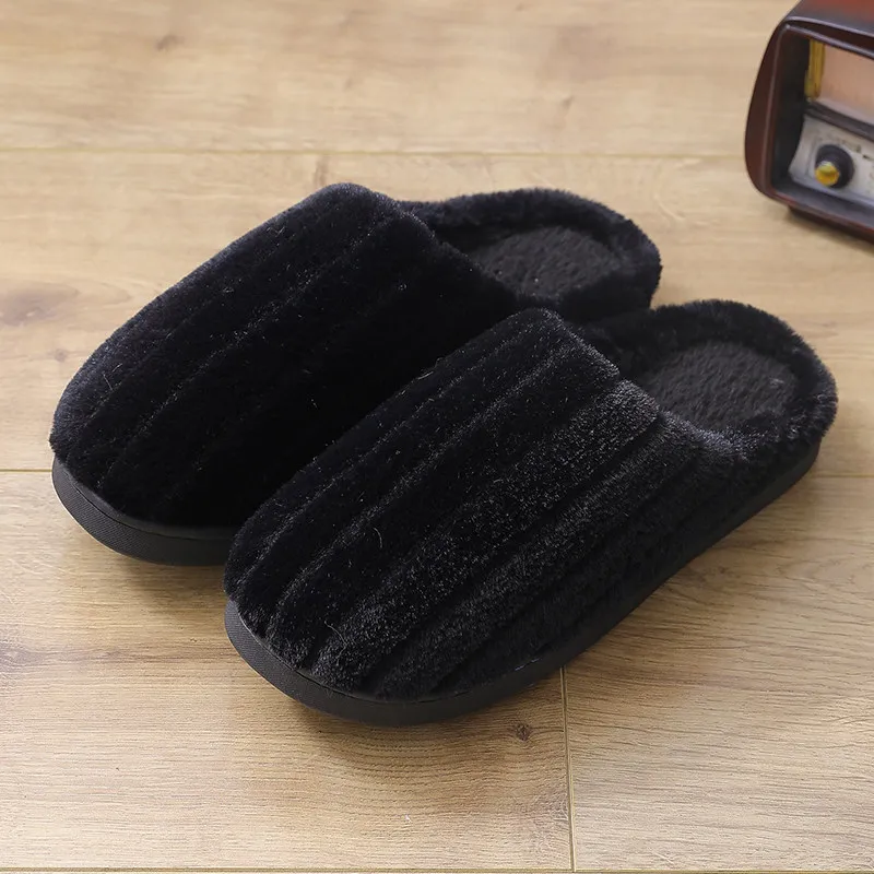 Зимние хлопковые мужские тапочки новинка 2019 простая домашняя Нескользящая