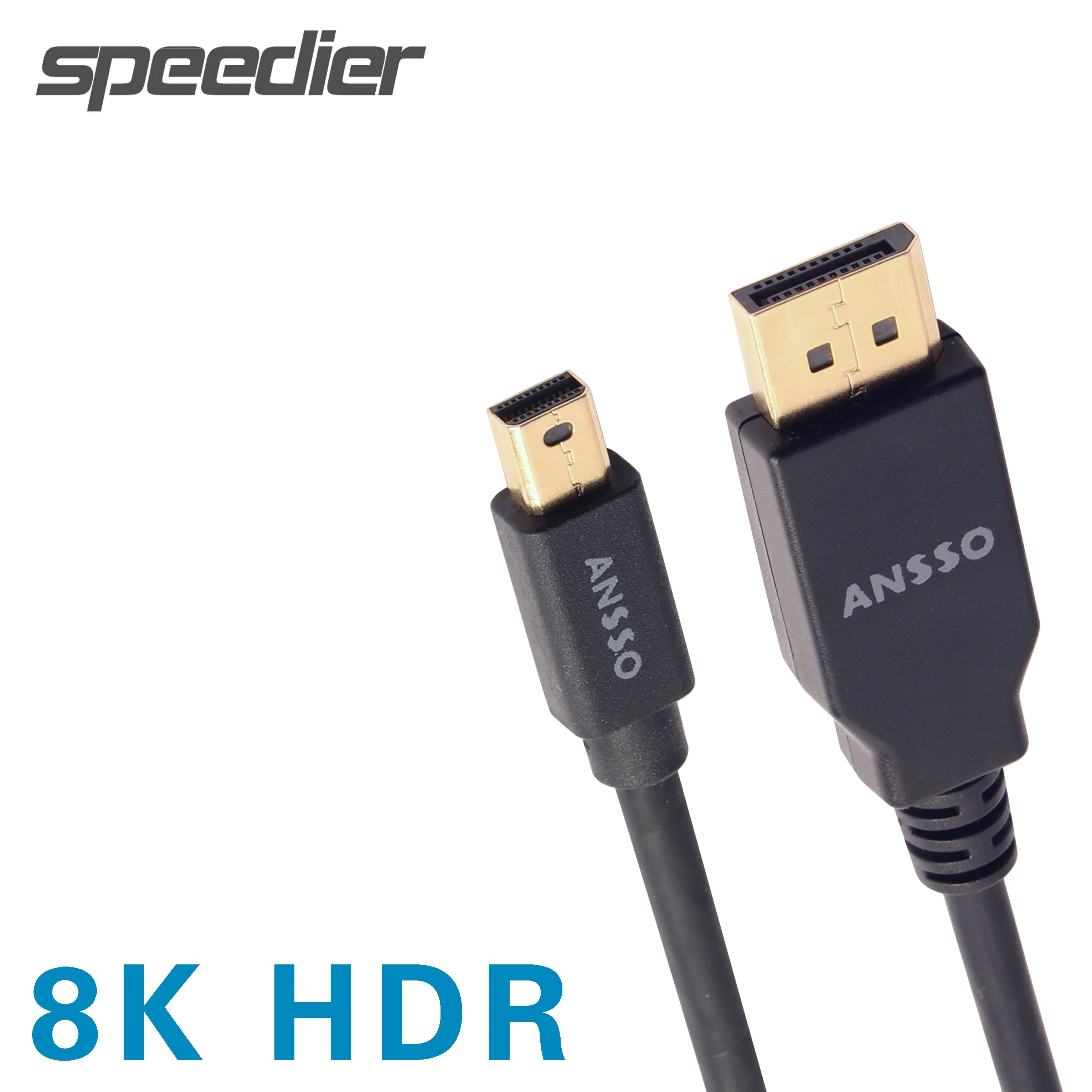 Кабель преобразователь Mini DP 1 4 DisplayPort 8K 60 Гц 4K 144 Thunderbolt2 mini dp для ноутбука 0 5 м 3 2