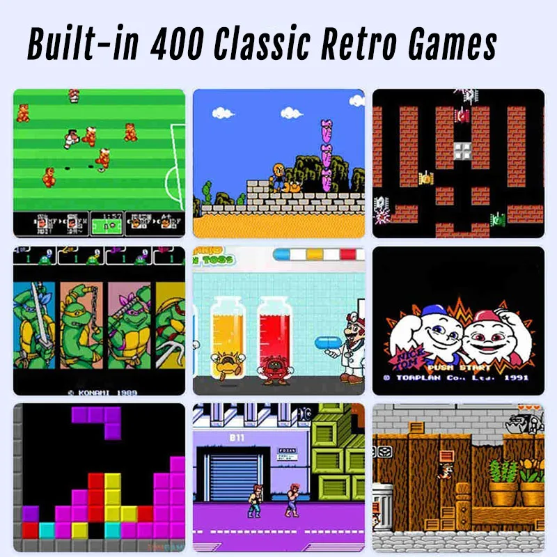 Портативная игровая консоль портативная мини портативная игровая консоль 8 бит 3,0 дюймов цветной ЖК-дисплей Детский Цветной игровой плеер Встроенные игры 400