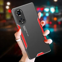 Aluminum Metal Phone Case For Huawei P40 P50 Nova Pro Silicone Matte Cover Case For Honor Lite Magic Pro