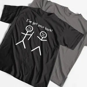 Мужская футболка с коротким рукавом и круглым вырезом COOLIMIND FU0120A, Повседневная футболка с принтом я получил вашу спину