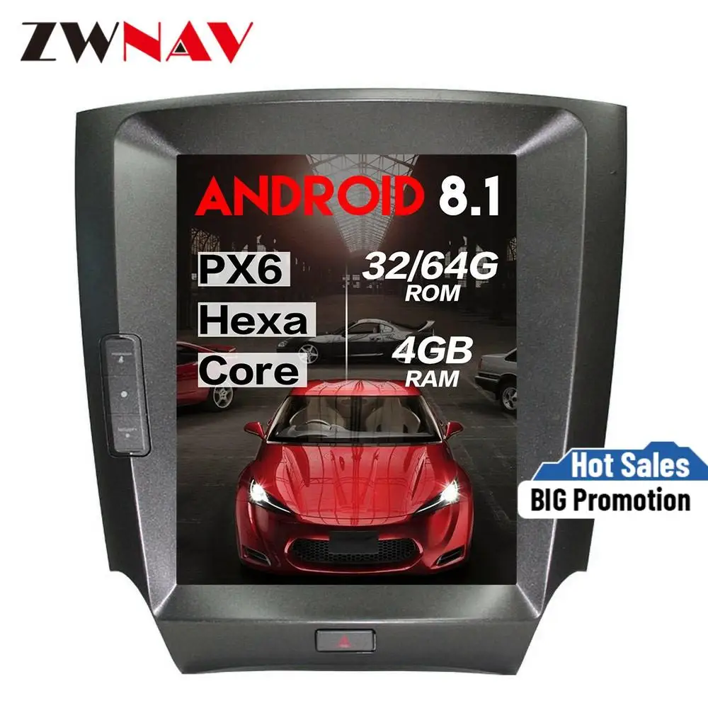 PX6 4 + 64 Tesla style Android 8 1 автомобильный мультимедийный плеер для LEXUS IS200 IS250 IS300 2005 2011 GPS