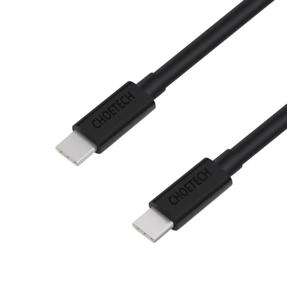 CHOETECH 3 м USB C к USB C кабель для samsung Galaxy S9 S8 Note 9 8 Поддержка PD 60 Вт QC3.0 3A шнур быстрой зарядки для устройств type-C - Цвет: Черный