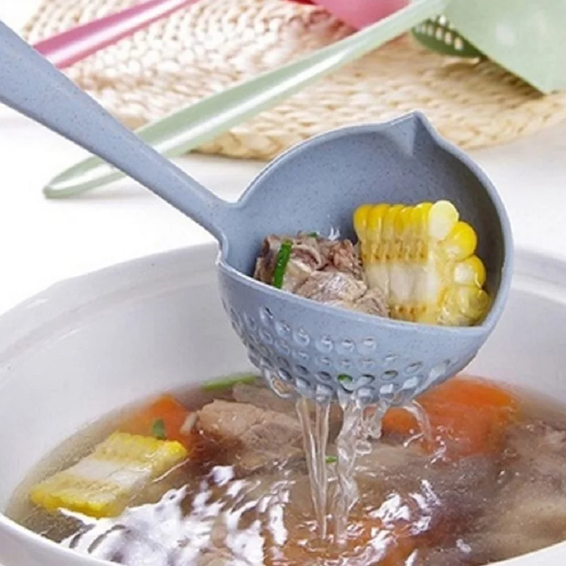 Креативная ложка для супа 2 в 1 с длинной ручкой домашняя посуда кухонные