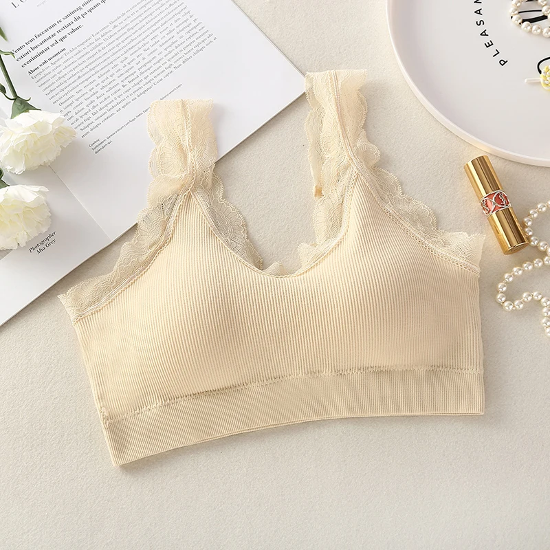 Женский кружевной бюстгальтер с V-образным вырезом красивый мягкий пуш-ап нижнее