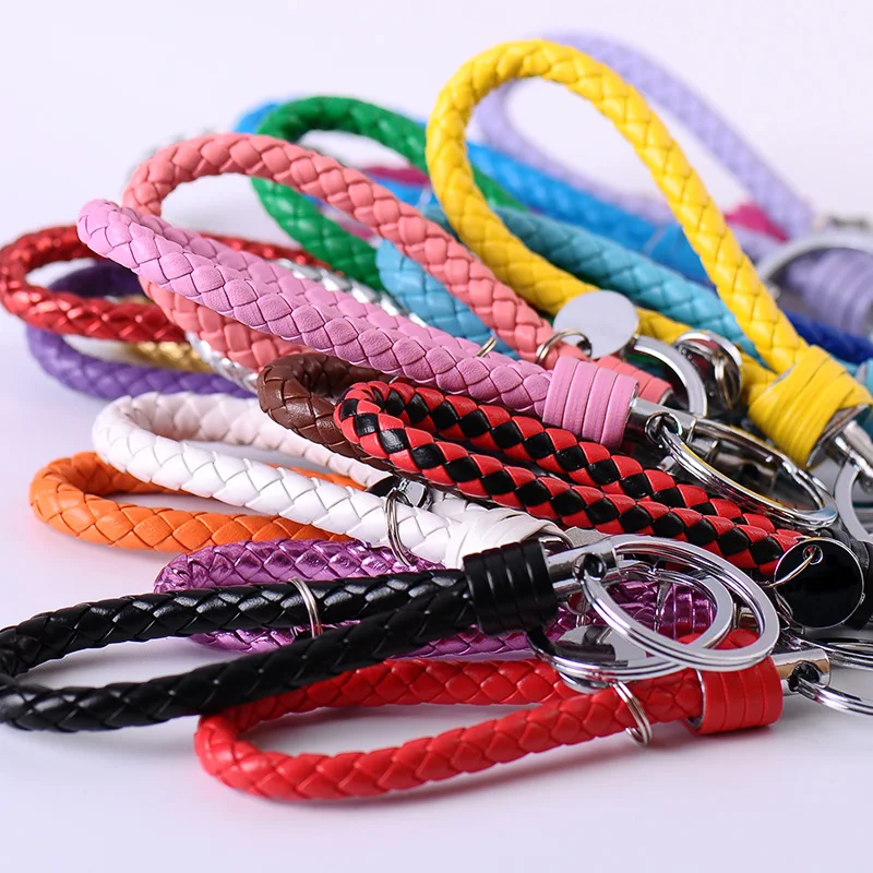 Брелок для ключей мужской/женский модный плетеный металлический брелок ручной