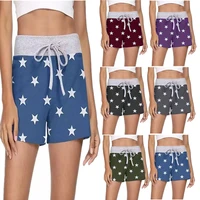 summer plus size women shorts casual gym sweatshorts fashion five pointed star lace up short pants pantalones cortos de mujer