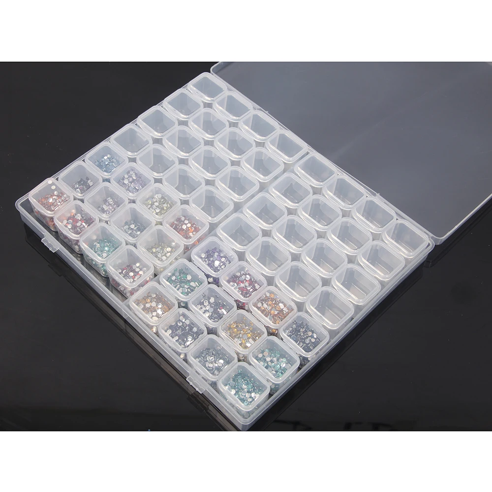 Пластиковый ящик для хранения с 56 отделениями наборы алмазной живописи предметы