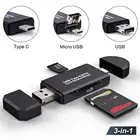 OTG кардридер 3-в-1 с разъемами типа C, micro USB и USB, высокоскоростной Универсальный OTG TFSD для Android, компьютерные удлинители, кардридер