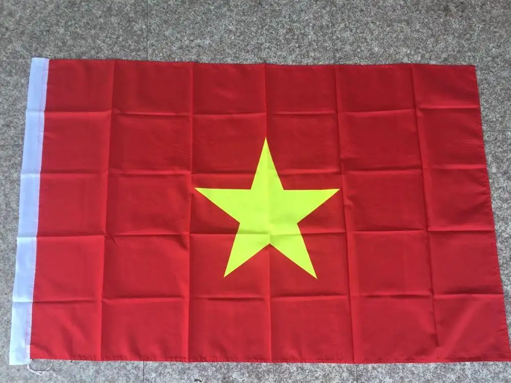 Флаг вьетнамской страны DFLIVE 3x5 футов Печатный полиэстер мушка 90x150 см вьетнамский